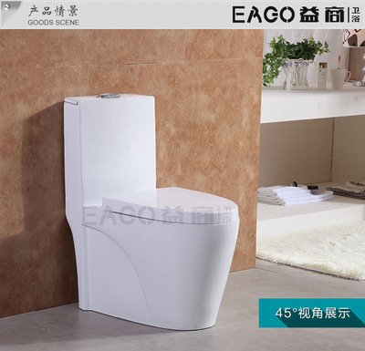 潮州卫浴 白色双孔超漩连体座便器OEM贴牌2218解析与市场畅想